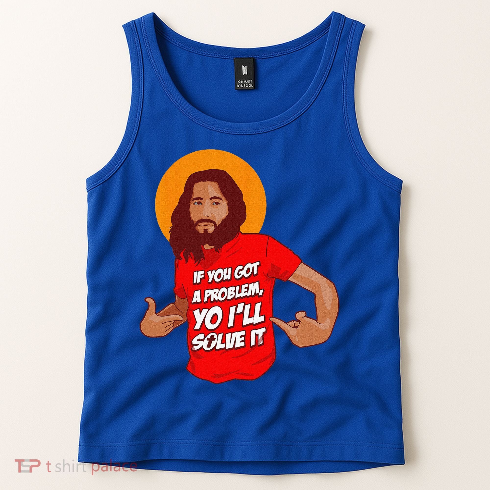 Funny Jesus Christian Meme Yo Ill Solve It Christmas Tank Top