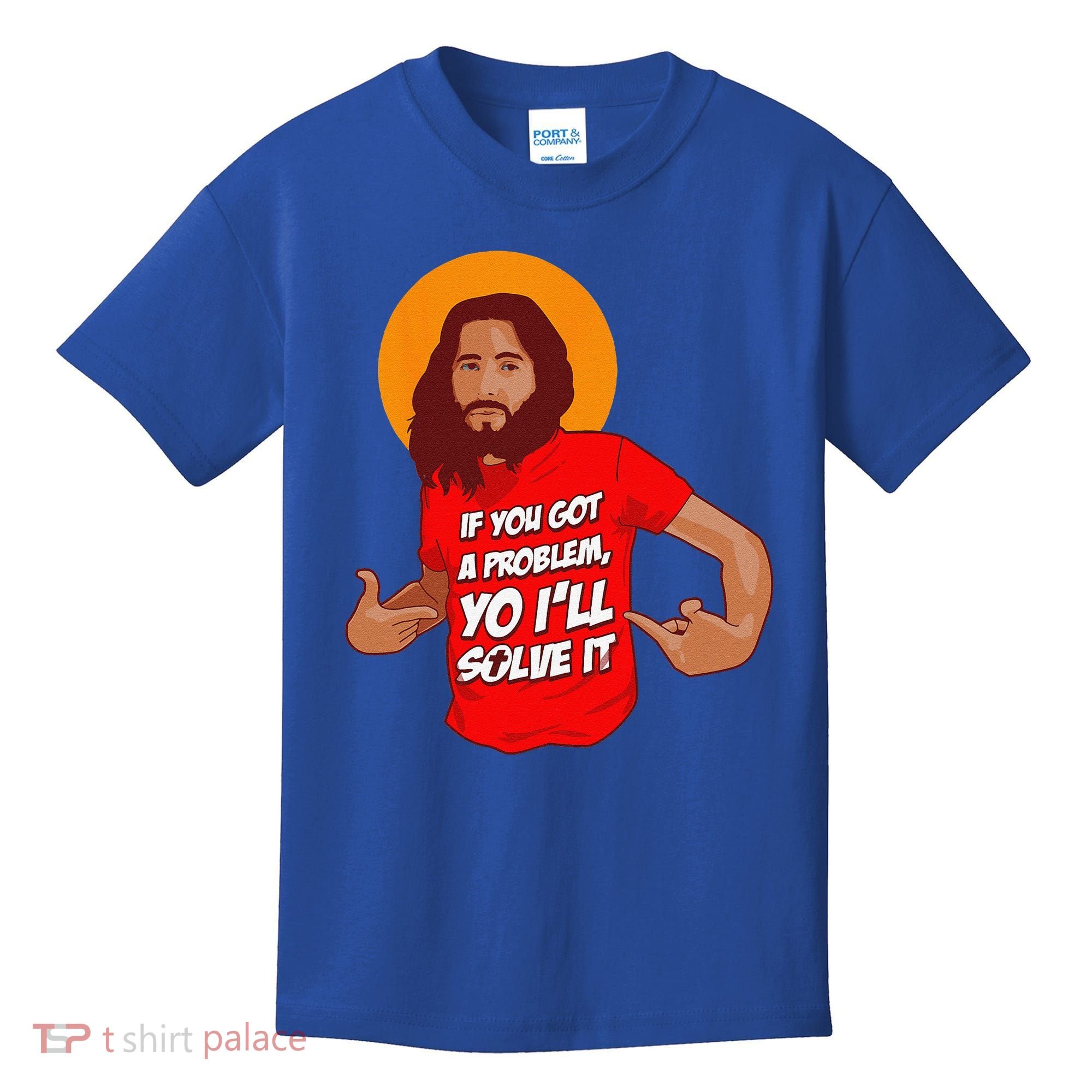 Funny Jesus Christian Meme Yo Ill Solve It Christmas Kids T-Shirt