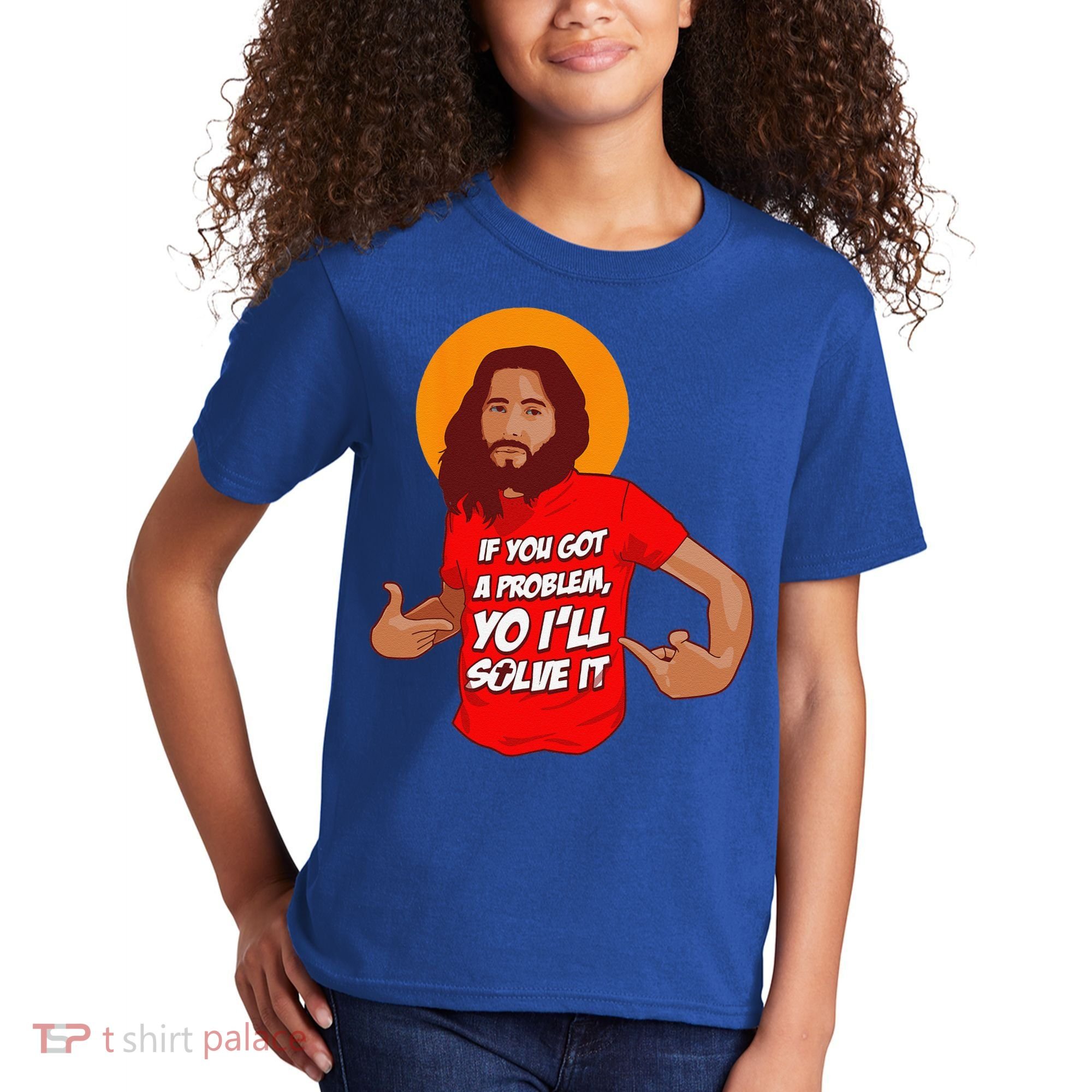 Funny Jesus Christian Meme Yo Ill Solve It Christmas Kids T-Shirt