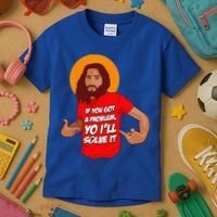 Funny Jesus Christian Meme Yo Ill Solve It Christmas Kids T-Shirt thumb 3