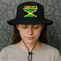Flag Jamaica Cool Jamaican Flags Women Gift Bucket Hat thumb 3