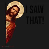 Funny Jesus Christ I Saw That Meme Religious Cool Retro God Backpack thumb 2