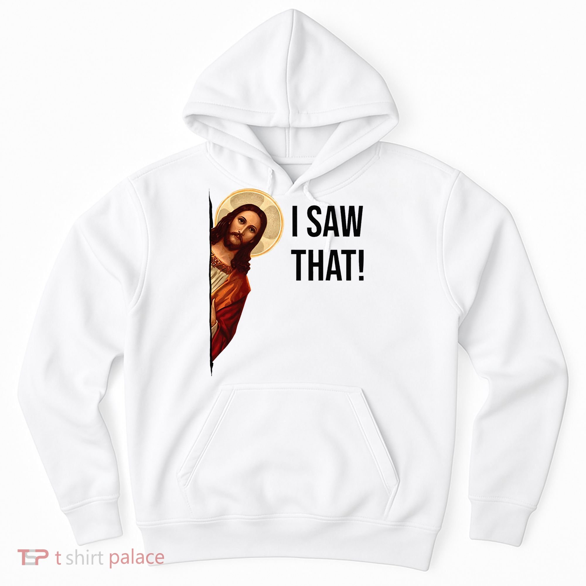 Funny Jesus Christ I Saw That Meme Religious Cool Retro God Hoodie