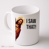 Funny Jesus Christ I Saw That Meme Religious Cool Retro God Coffee Mug thumb 0
