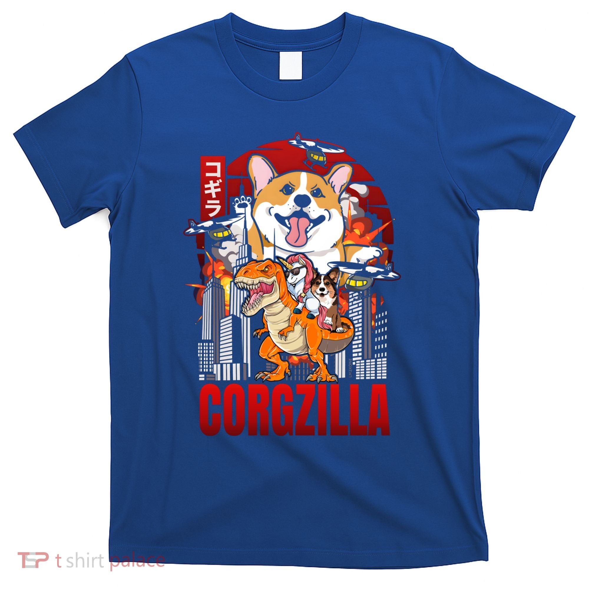Funny Japanese Corgzilla Unicorn Funny Dog Corgi Lovers Great Gift T-Shirt