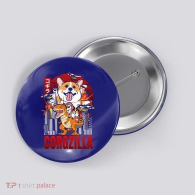 Funny Japanese Corgzilla Unicorn Funny Dog Corgi Lovers Great Gift Button