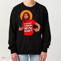 Funny Jesus Christian Meme Yo I'll Solve It Christmas Women's Sweatshirt thumb 0