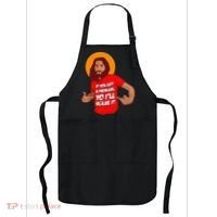 Funny Jesus Christian Meme Yo I'll Solve It Christmas Apron thumb 0