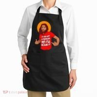 Funny Jesus Christian Meme Yo I'll Solve It Christmas Apron thumb 2