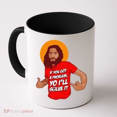 Funny Jesus Christian Meme Yo I'll Solve It Christmas Coffee Mug