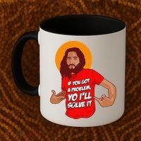 Funny Jesus Christian Meme Yo I'll Solve It Christmas Coffee Mug thumb 2