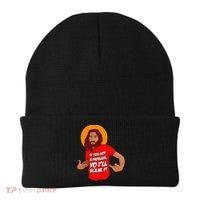 Funny Jesus Christian Meme Yo I'll Solve It Christmas Beanie thumb 0