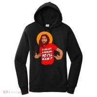 Funny Jesus Christian Meme Yo I'll Solve It Christmas Women's Hoodie thumb 0