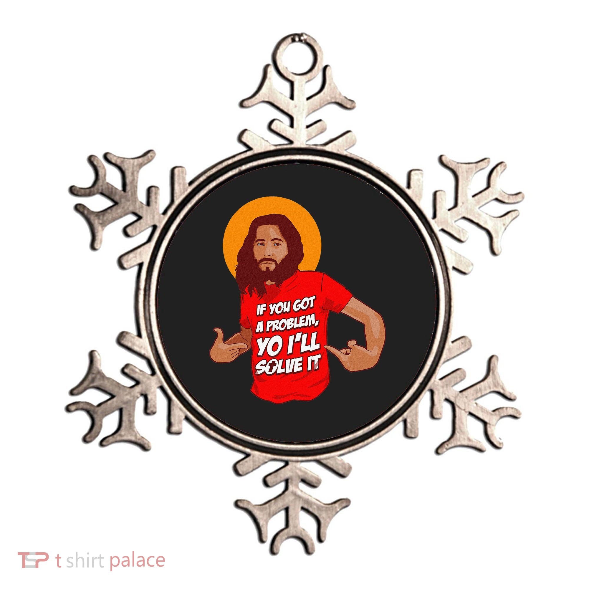 Funny Jesus Christian Meme Yo I'll Solve It Christmas Ornament