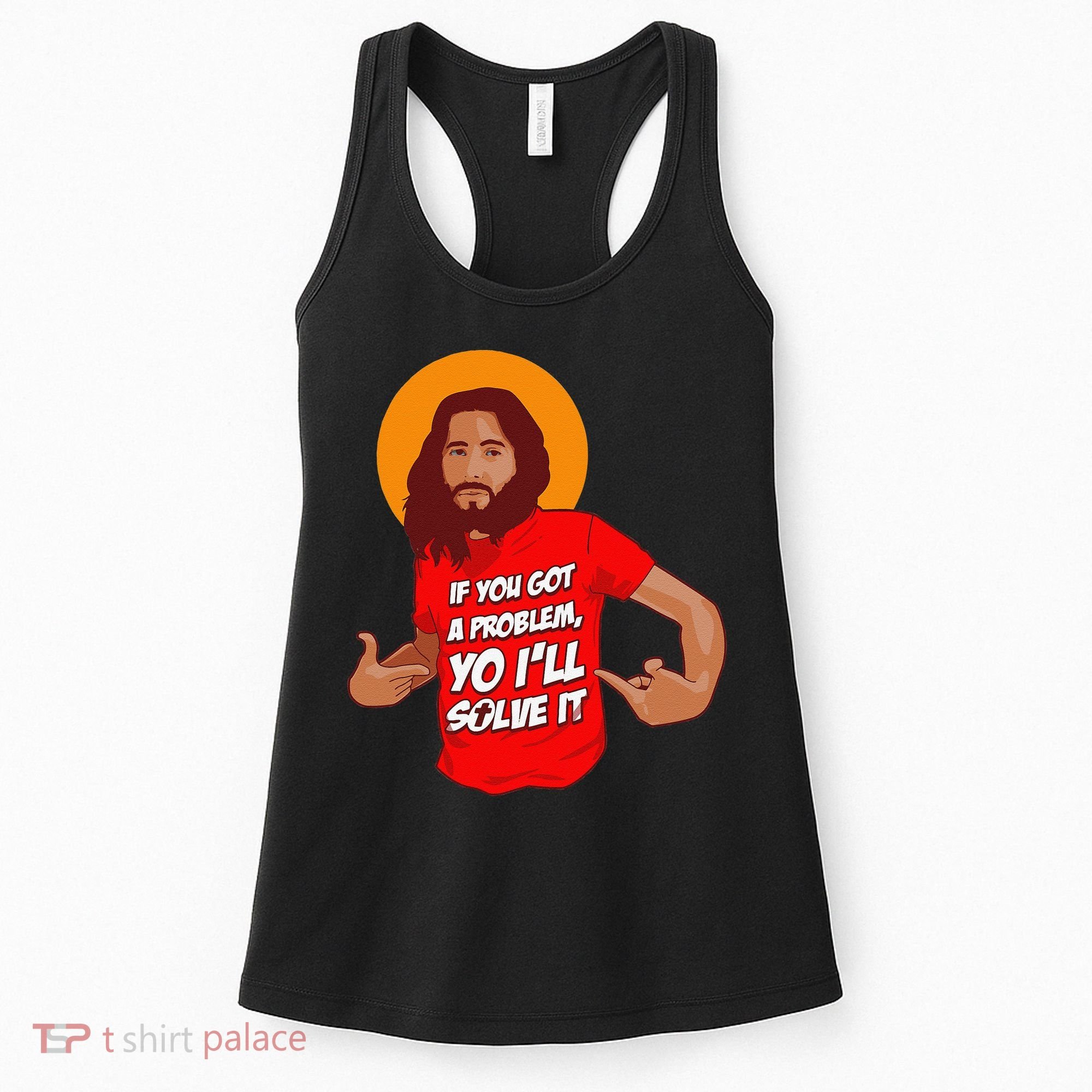 Funny Jesus Christian Meme Yo I'll Solve It Christmas Women's Tank Top