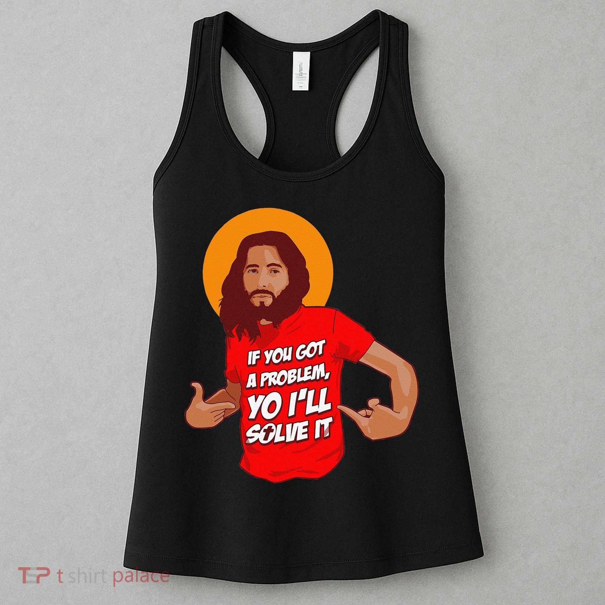 Funny Jesus Christian Meme Yo I'll Solve It Christmas Women's Tank Top