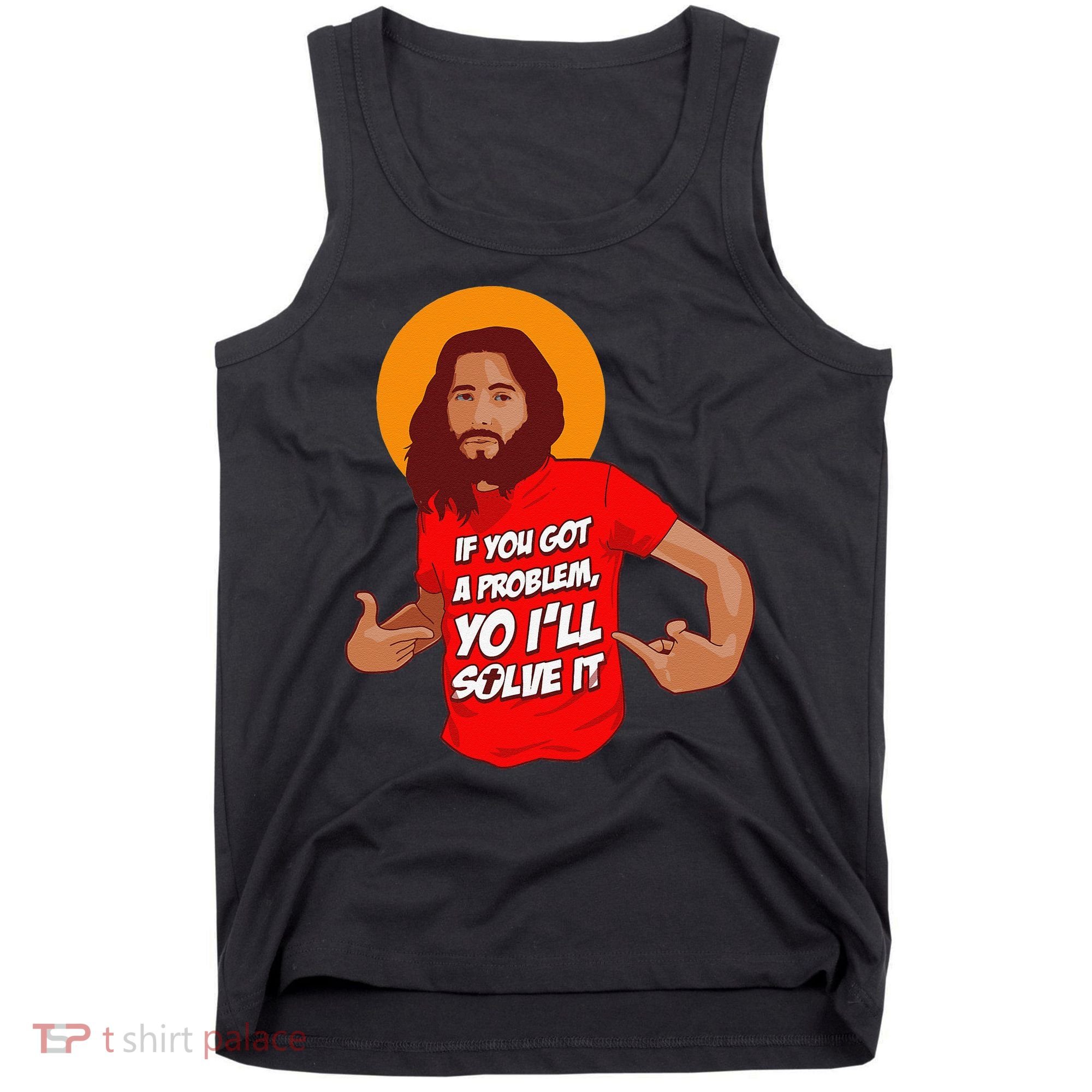 Funny Jesus Christian Meme Yo I'll Solve It Christmas Tank Top