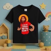 Funny Jesus Christian Meme Yo I'll Solve It Christmas Toddler T-Shirt thumb 3