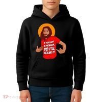 Funny Jesus Christian Meme Yo I'll Solve It Christmas Kids Hoodie thumb 4