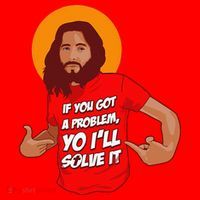 Funny Jesus Christian Meme Yo I'll Solve It Christmas Santa Hat thumb 1