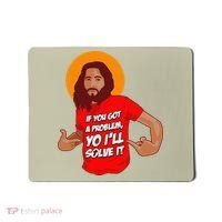 Funny Jesus Christian Meme Yo I'll Solve It Christmas Mousepad thumb 0