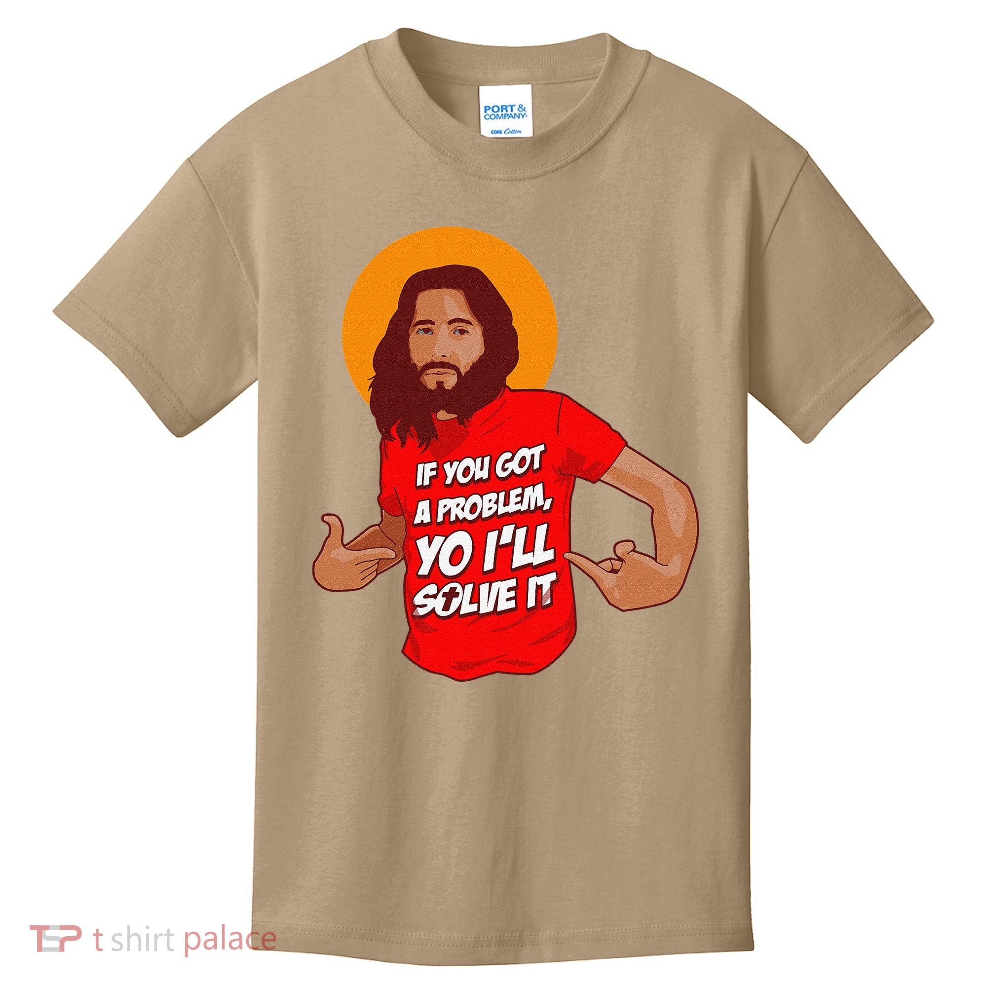 Funny Jesus Christian Meme Yo I'll Solve It Christmas Kids T-Shirt