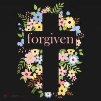 Forgiven Jesus Christ Christian Faith Floral Cross Ornament thumb 1
