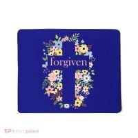 Forgiven Jesus Christ Christian Faith Floral Cross Mousepad thumb 0