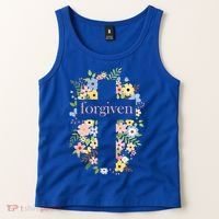 Forgiven Jesus Christ Christian Faith Floral Cross Tank Top thumb 2