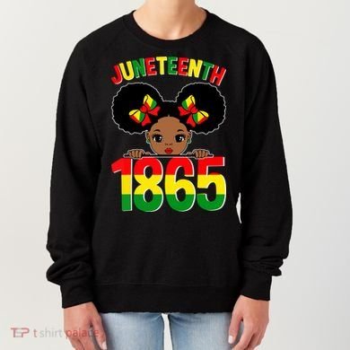 Funny Juneteenth Celebrating 1865 Cute Black African American Women's Sweatshirt