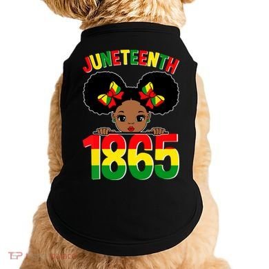 Funny Juneteenth Celebrating 1865 Cute Black African American Doggie Tank