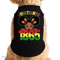 Funny Juneteenth Celebrating 1865 Cute Black African American Doggie Tank thumb 0