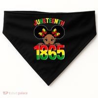 Funny Juneteenth Celebrating 1865 Cute Black African American USA-Made Doggie Bandana thumb 0