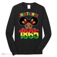 Funny Juneteenth Celebrating 1865 Cute Black African American Long Sleeve Shirt thumb 0
