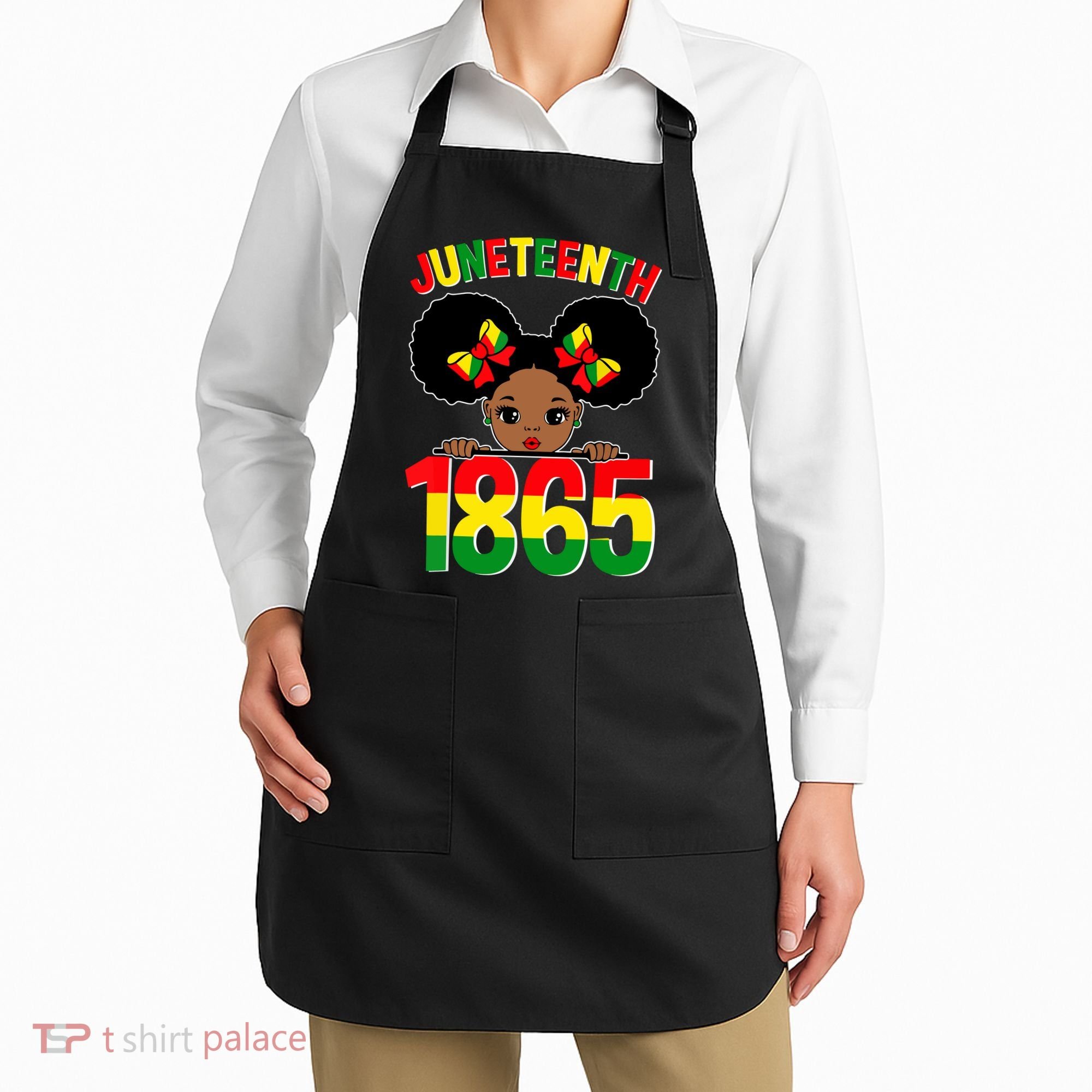 Funny Juneteenth Celebrating 1865 Cute Black African American Apron