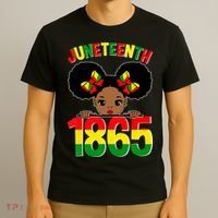 Funny Juneteenth Celebrating 1865 Cute Black African American T-Shirt thumb 3