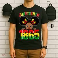 Funny Juneteenth Celebrating 1865 Cute Black African American T-Shirt thumb 6