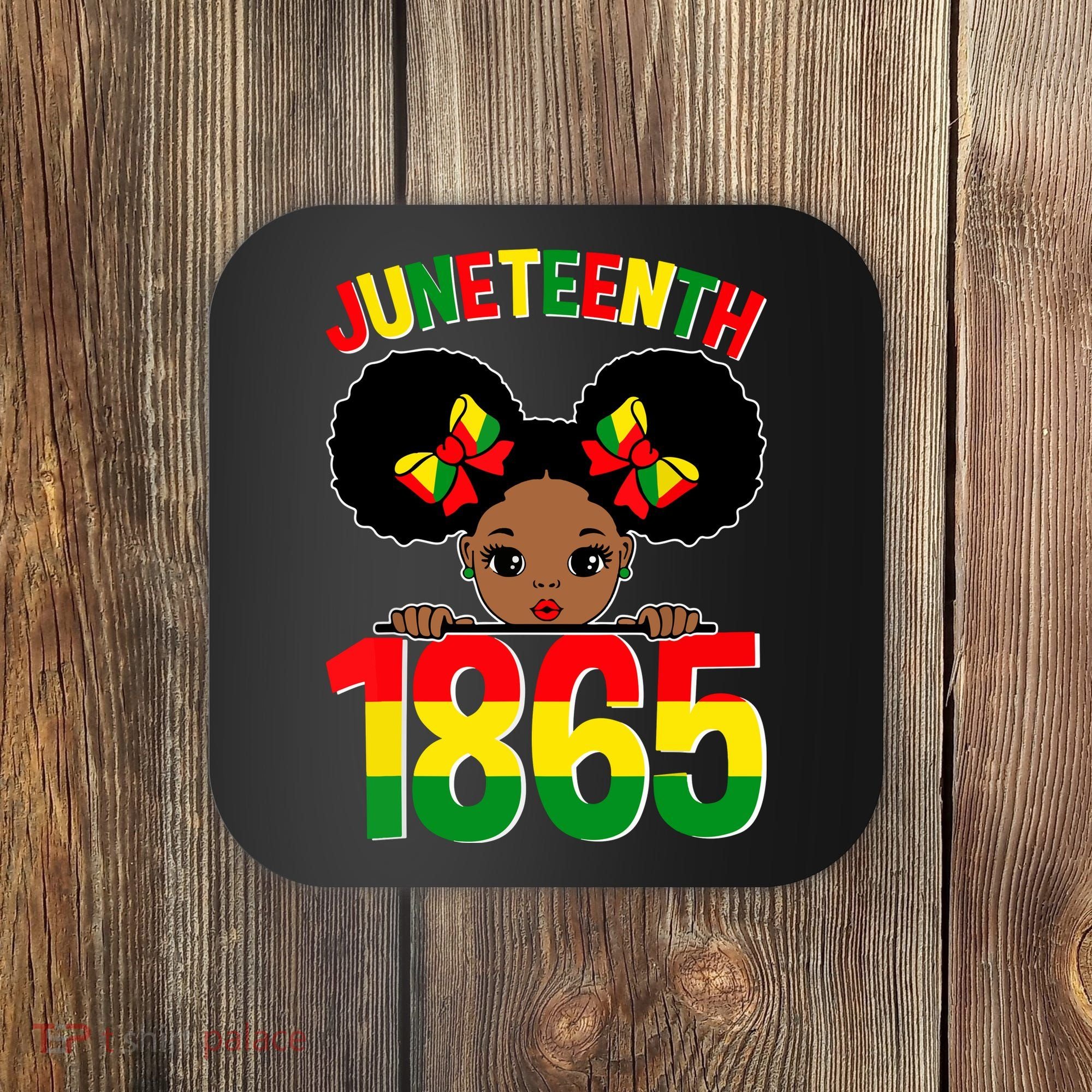 Funny Juneteenth Celebrating 1865 Cute Black African American Coaster