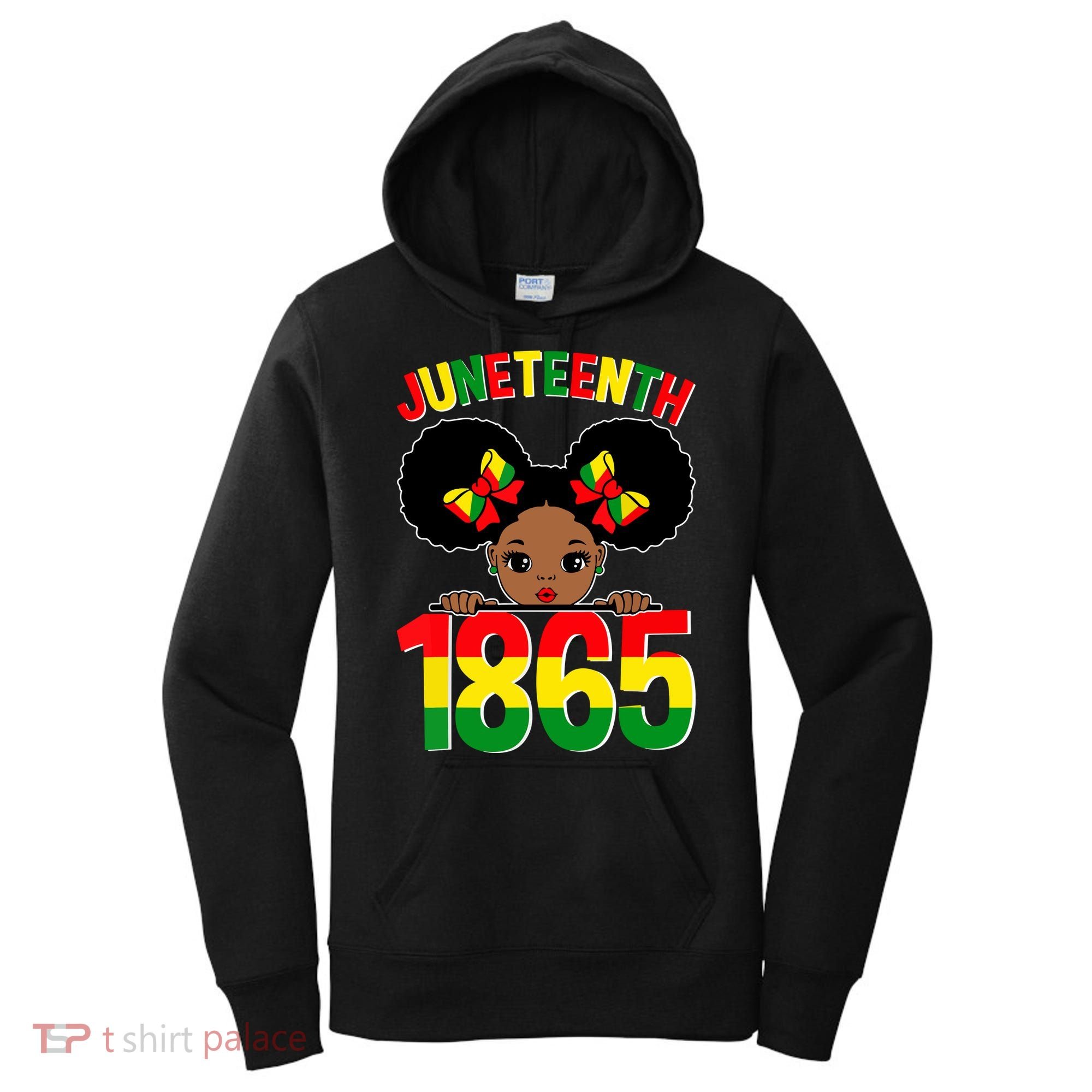 Funny Juneteenth Celebrating 1865 Cute Black African American Women's Hoodie