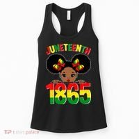 Funny Juneteenth Celebrating 1865 Cute Black African American Women's Tank Top thumb 0