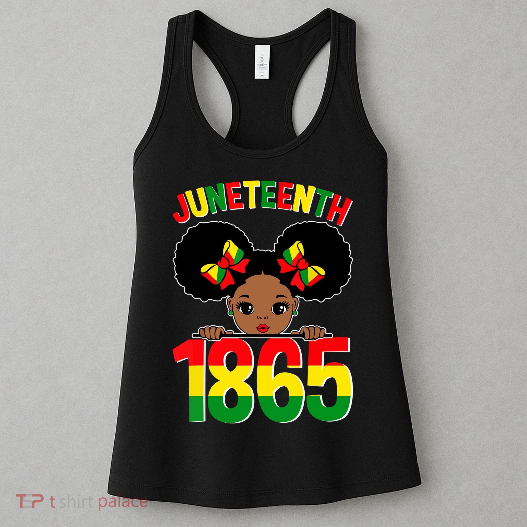 Funny Juneteenth Celebrating 1865 Cute Black African American Women's Tank Top