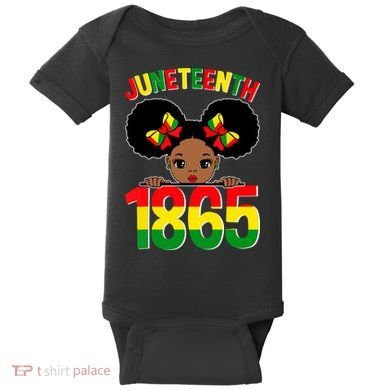Funny Juneteenth Celebrating 1865 Cute Black African American Baby Bodysuit