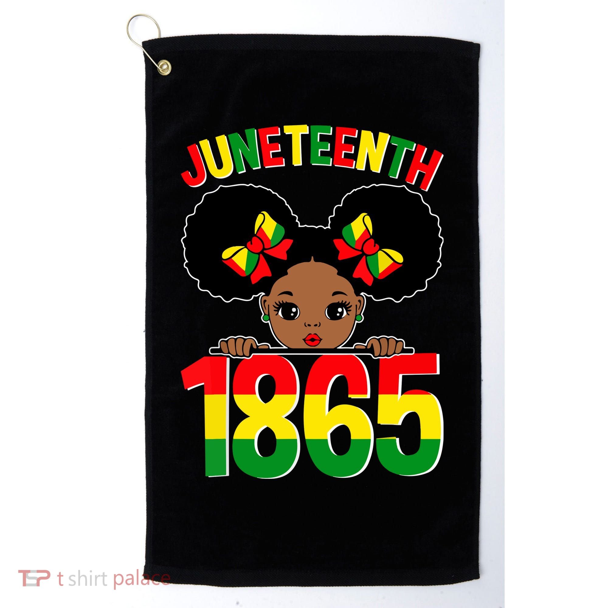 Funny Juneteenth Celebrating 1865 Cute Black African American Golf Towel