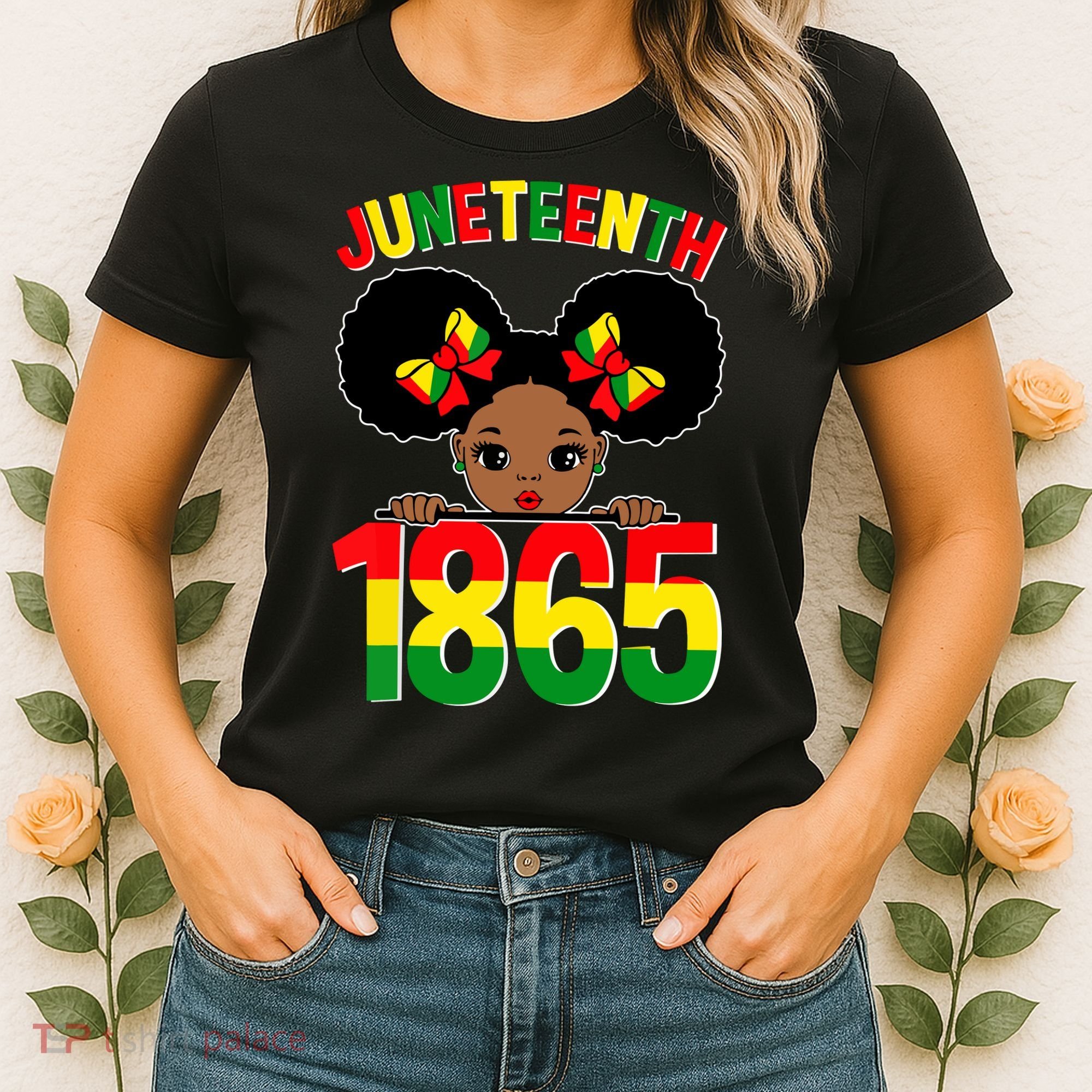Funny Juneteenth Celebrating 1865 Cute Black African American Women's T-Shirt