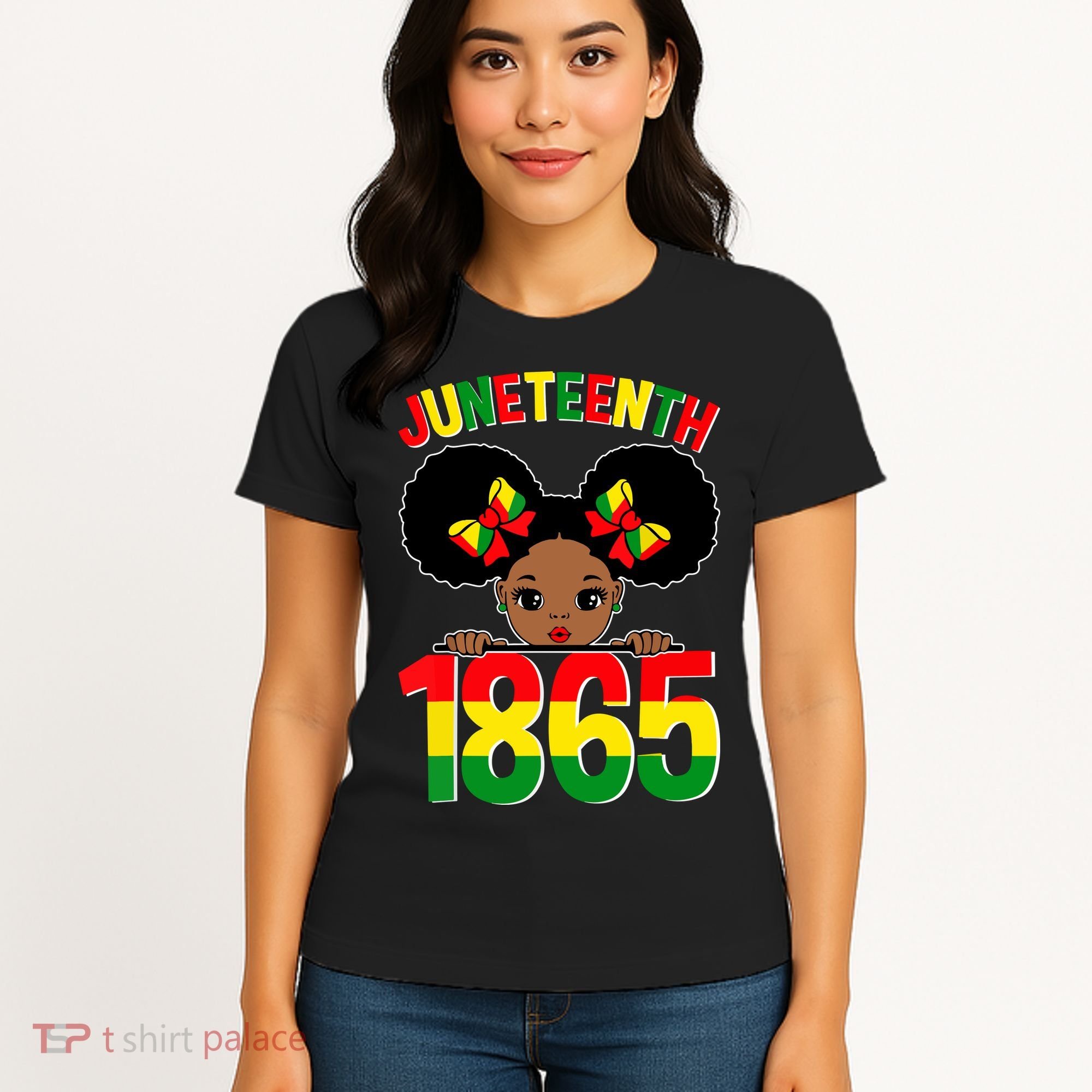 Funny Juneteenth Celebrating 1865 Cute Black African American Women's T-Shirt