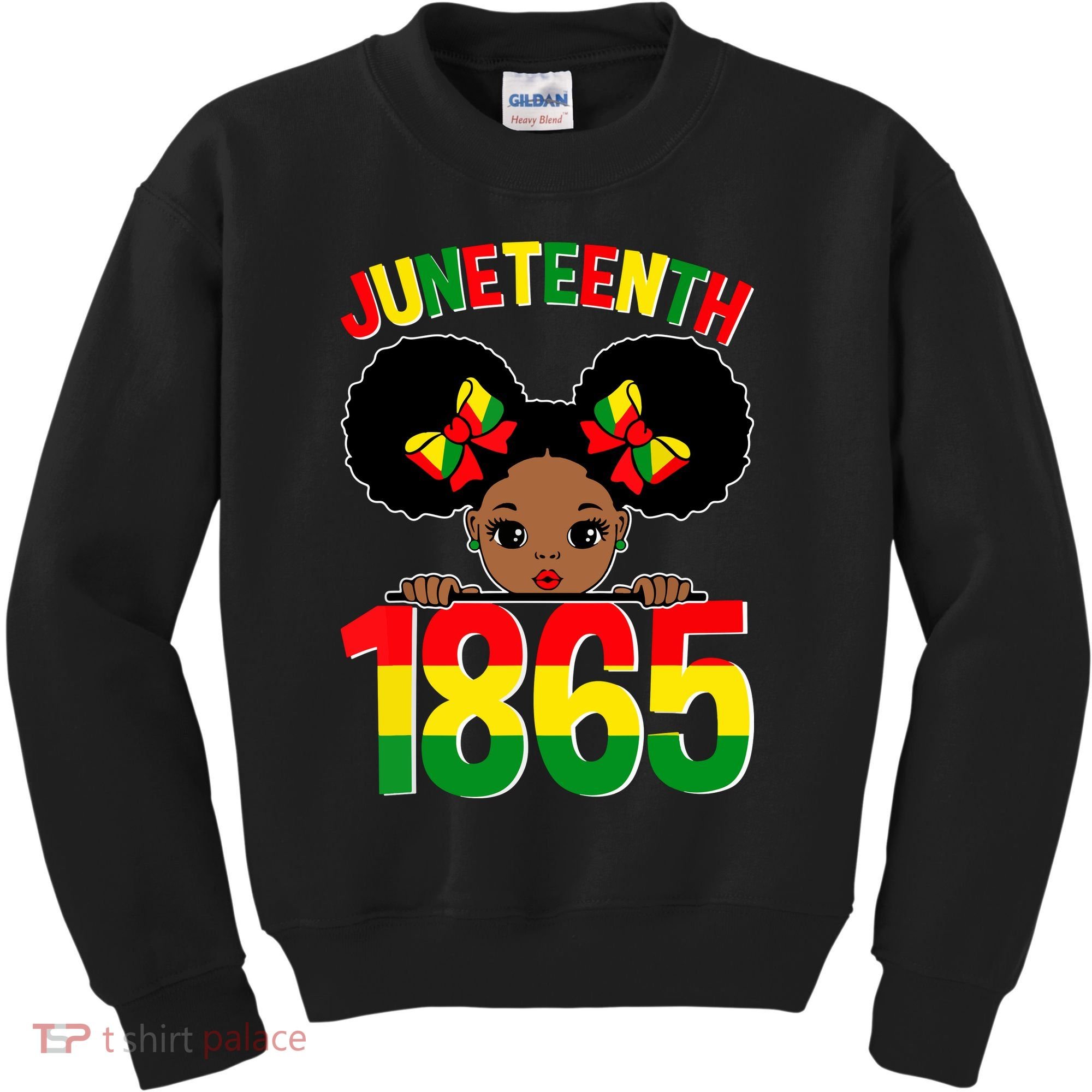Funny Juneteenth Celebrating 1865 Cute Black African American Kids Sweatshirt