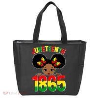 Funny Juneteenth Celebrating 1865 Cute Black African American Tote Bag thumb 0