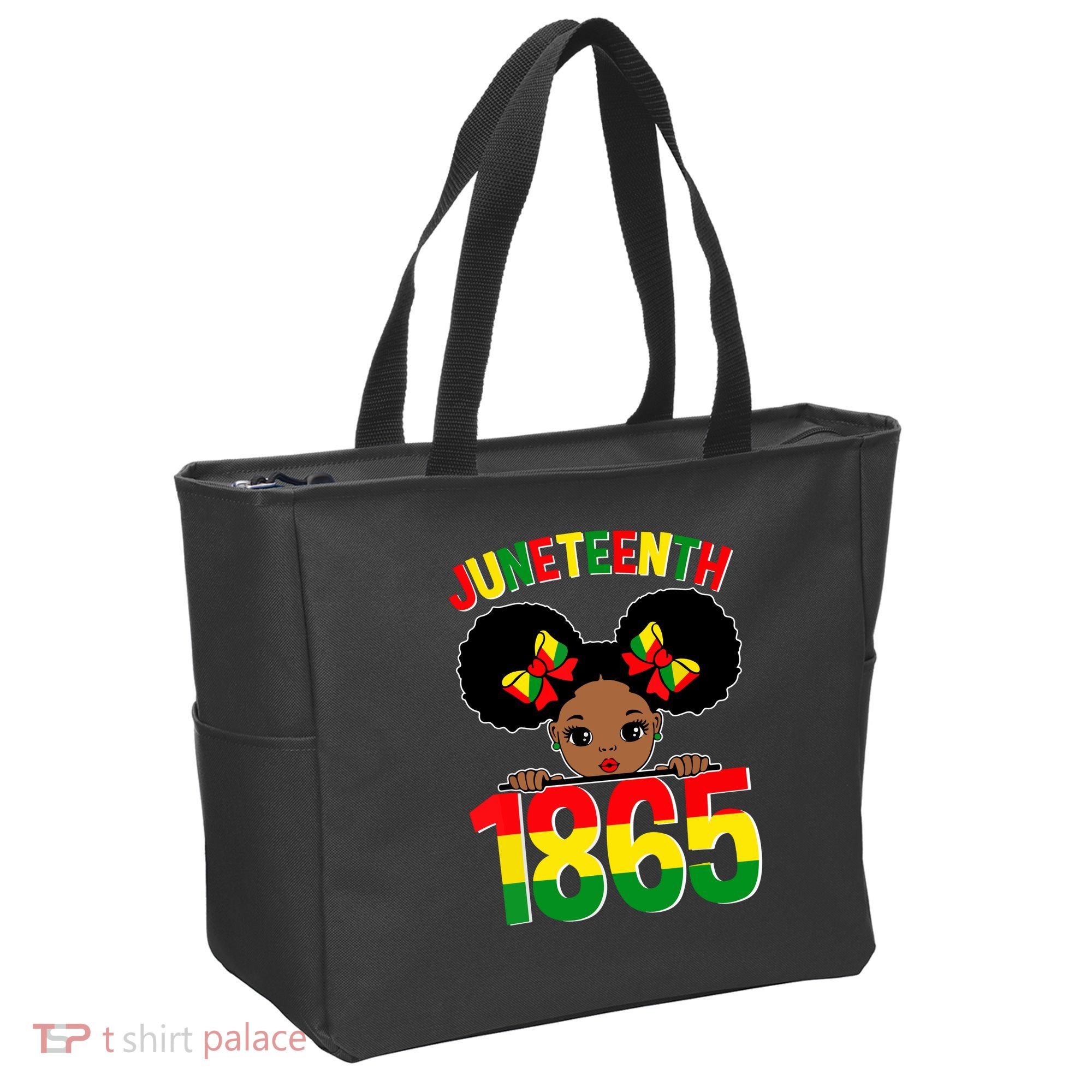Funny Juneteenth Celebrating 1865 Cute Black African American Tote Bag