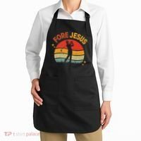 Fore Jesus Christian Golf Retro 70s Religious Golfing 's Apron thumb 2