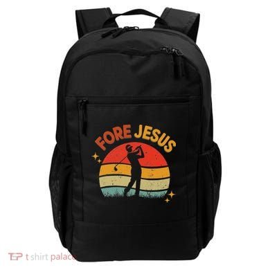 Fore Jesus Christian Golf Retro 70s Religious Golfing 's Backpack